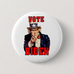 Abstimmung Joe Biden Uncle Sam 2024 Button