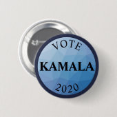 Abstimmung Kamala Harris 2020 Blau Button (Vorne & Hinten)