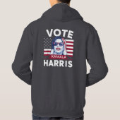 Abstimmung Kamala Harris 2024 Präsident USA Flagge Hoodie (Rückseite)