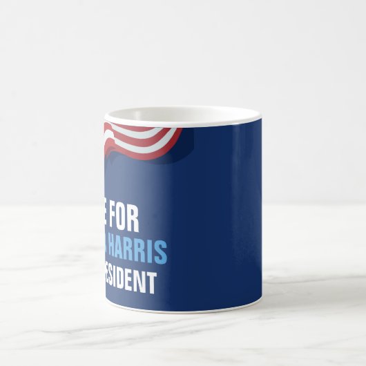Abstimmung Kamala Harris zur Wahl des Präsidenten Kaffeetasse (Mittel)