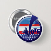 ABSTIMMUNG Kampagnen-Knopf Button (Vorne & Hinten)