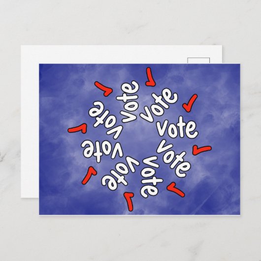 Abstimmung: Karo! Postkarte (Vorne/Hinten)