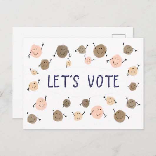 Abstimmung lass postkarte (Vorne/Hinten)