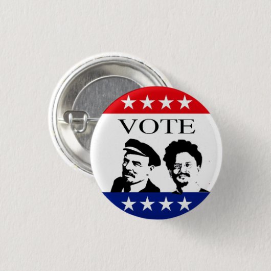Abstimmung Lenin und Trotsky Button (Vorne & Hinten)