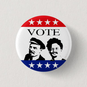 Abstimmung Lenin und Trotsky Button