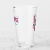 ABSTIMMUNG / LIEBE ist die Antwort Pint Glas (Rechts)