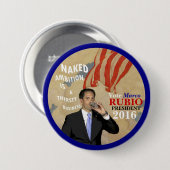 Abstimmung Marco Rubio Präsident 2016 Button (Vorne & Hinten)