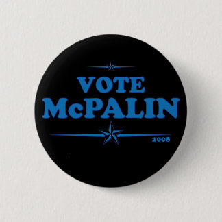 Abstimmung McPALIN Kampagnen-Abzeichen. McCAIN Button