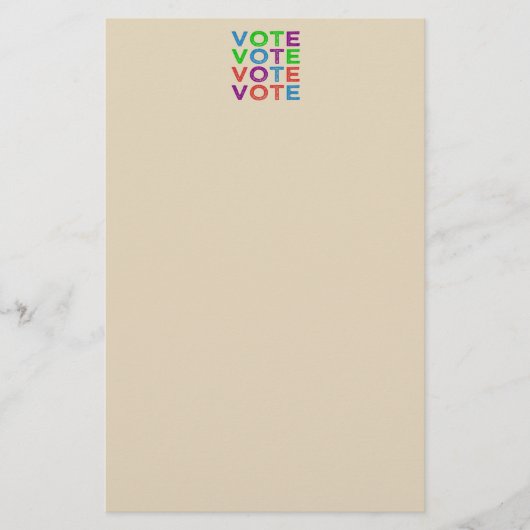 ABSTIMMUNG Mehrfarbig Briefpapier (Vorderseite)