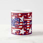 Abstimmung mit den US Flagge - Jumbo-Tasse (Vorderseite)