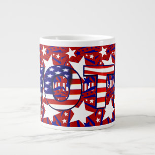 Abstimmung mit den US Flagge - Jumbo-Tasse