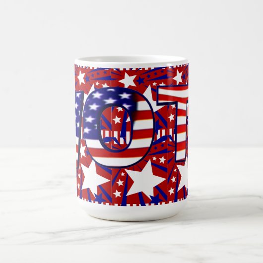 Abstimmung mit den US Flagge - Kaffeetasse (Mittel)