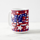 Abstimmung mit den US Flagge - Kaffeetasse (Vorderseite Links)