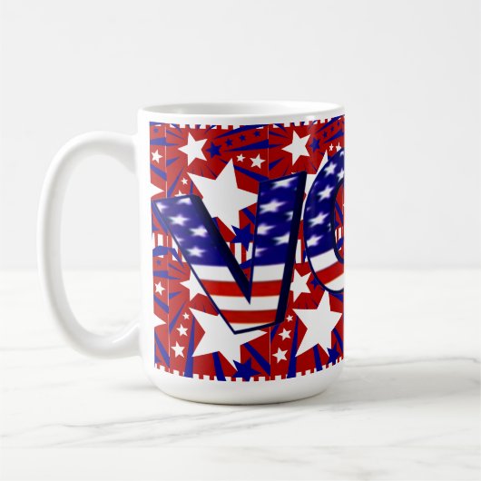 Abstimmung mit den US Flagge - Kaffeetasse (Links)
