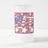 Abstimmung mit den US Flagge - Mattglas Bierglas (Mittel)