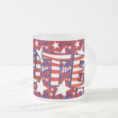 Abstimmung mit den US Flagge - Mattglastasse (VorderseiteRechts)