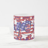 Abstimmung mit den US Flagge - Mattglastasse (Vorderseite Links)