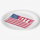 Abstimmung mit den USA-Flag-Paper-Tellern Pappteller (Schrägansicht)