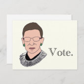 Abstimmung mit der RBG. Feiertagspostkarte (Vorne/Hinten)