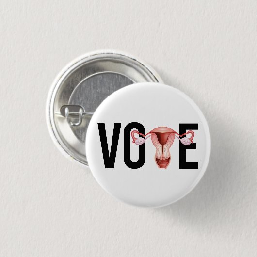 Abstimmung mit Ihrem Uterus Button (Vorne & Hinten)
