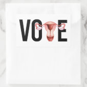 Abstimmung mit Ihrem Uterus Rechteckiger Aufkleber (Tasche)