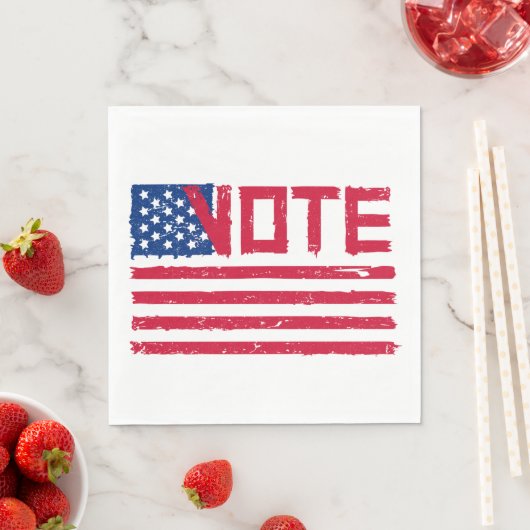Abstimmung mit US-Flagge Serviette (Beispiel)