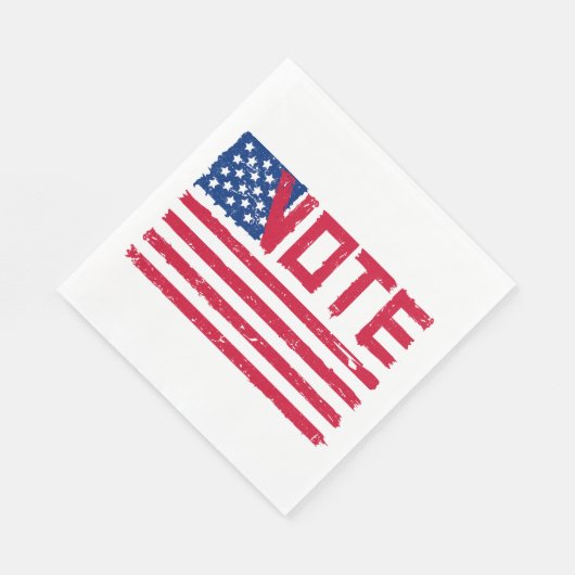 Abstimmung mit US-Flagge Serviette (Ecke)