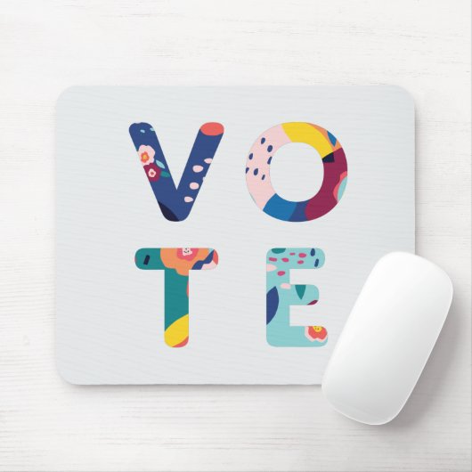 Abstimmung Moderne Blüte in blau-grün-orange-rosa Mousepad (Mit Mouse)