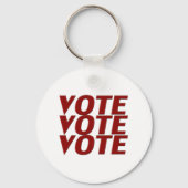 Abstimmung: Moderne Typografie rot-weiß Schlüsselanhänger (Vorderseite)