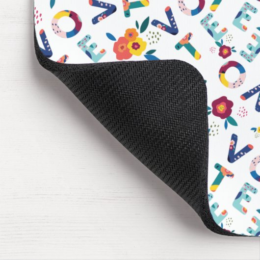 Abstimmung Modernes Blumenmuster Büro oder Schule Mousepad (Ecke)