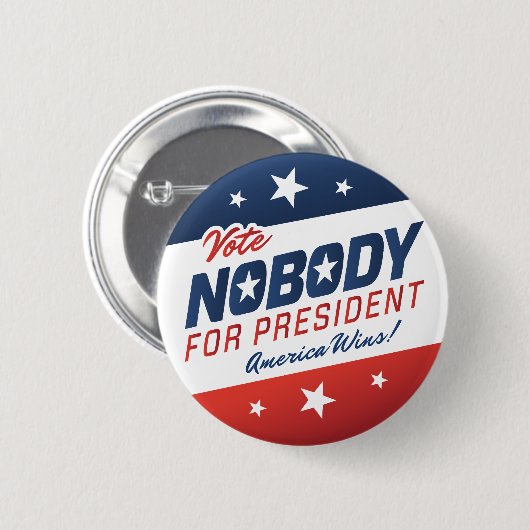 Abstimmung niemand für Präsidenten Buttons (Vorne & Hinten)