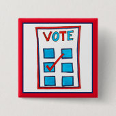 Abstimmung November 2020 Wahltag USA Stimmzettel Button (Vorderseite)