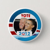 Abstimmung Obama/Biden 2012 Button (Vorderseite)