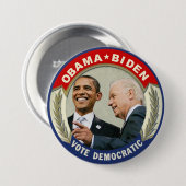 Abstimmung Obama Biden 2012 demokratisch Button (Vorne & Hinten)