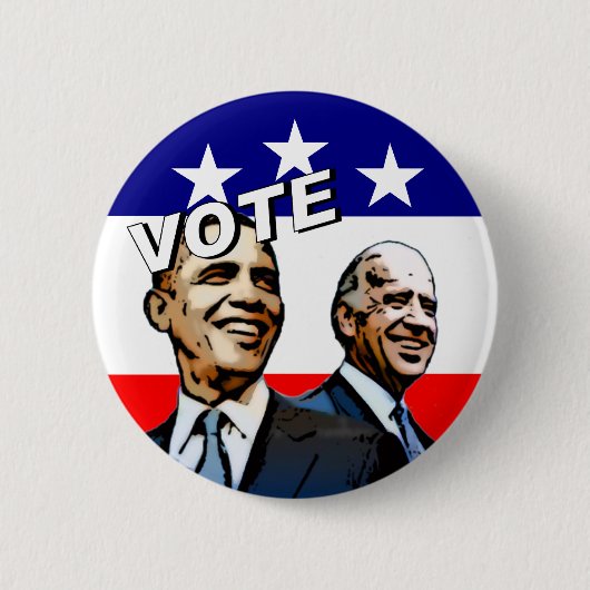 Abstimmung Obama Biden im Jahre 2008 Button (Vorderseite)