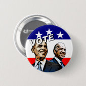 Abstimmung Obama Biden im Jahre 2008 Button (Vorne & Hinten)