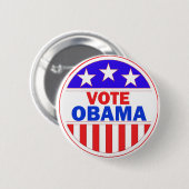 Abstimmung Obama Button (Vorne & Hinten)