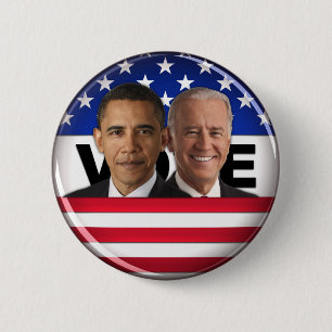 Abstimmung Obama u. Biden Button