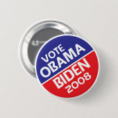 Abstimmung Obama und Biden im Jahre 2008 Button (Vorne & Hinten)