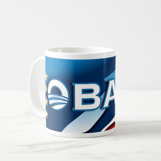 Abstimmung OBAMATasse 2012 Kaffeetasse (Vorderseite Links)