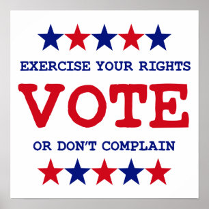 ABSTIMMUNG ODER BESCHWEREN SIE DAS Plakat NICHT