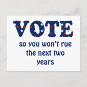 Abstimmung oder Rue the Election Postcard Postkarte (Vorderseite)