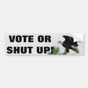 Abstimmung oder Schluss mit American Bald Eagle Autoaufkleber