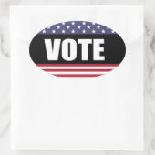 ABSTIMMUNG OVALER AUFKLEBER (Tasche)