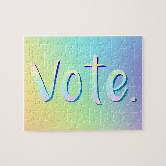 "Abstimmung." Pastel Rainbow Gradient Jigsaw Puzzl Puzzle (Horizontal)