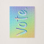 "Abstimmung." Pastel Rainbow Gradient Jigsaw Puzzl Puzzle (Vertikal)