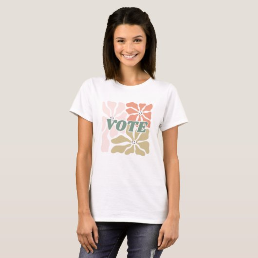 Abstimmung: Pastel Retro Floral T-Shirt (Vorne ganz)