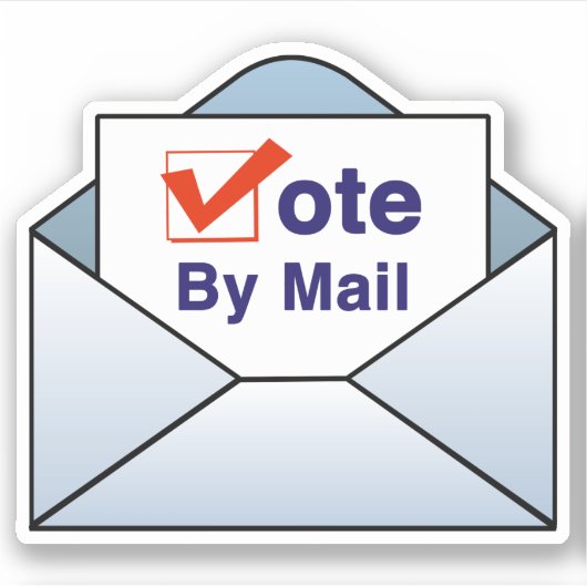 Abstimmung per Post Aufkleber (Vorderseite)