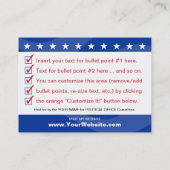 Abstimmung - Politische Kampagne Visitenkarte (Rückseite)