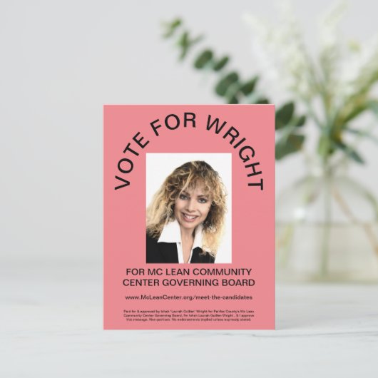 ABSTIMMUNG POSTKARTE (Stehend Vorderseite)